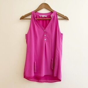 Annie Griffin Silk Sleeveless Tank Top